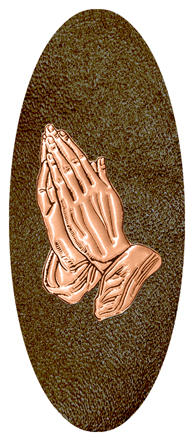 Copper Praying Hands Shimmer Brown